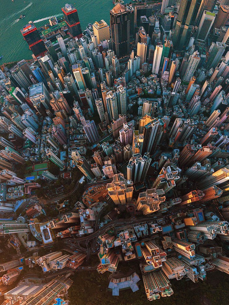 La grande ville vue d'en haut