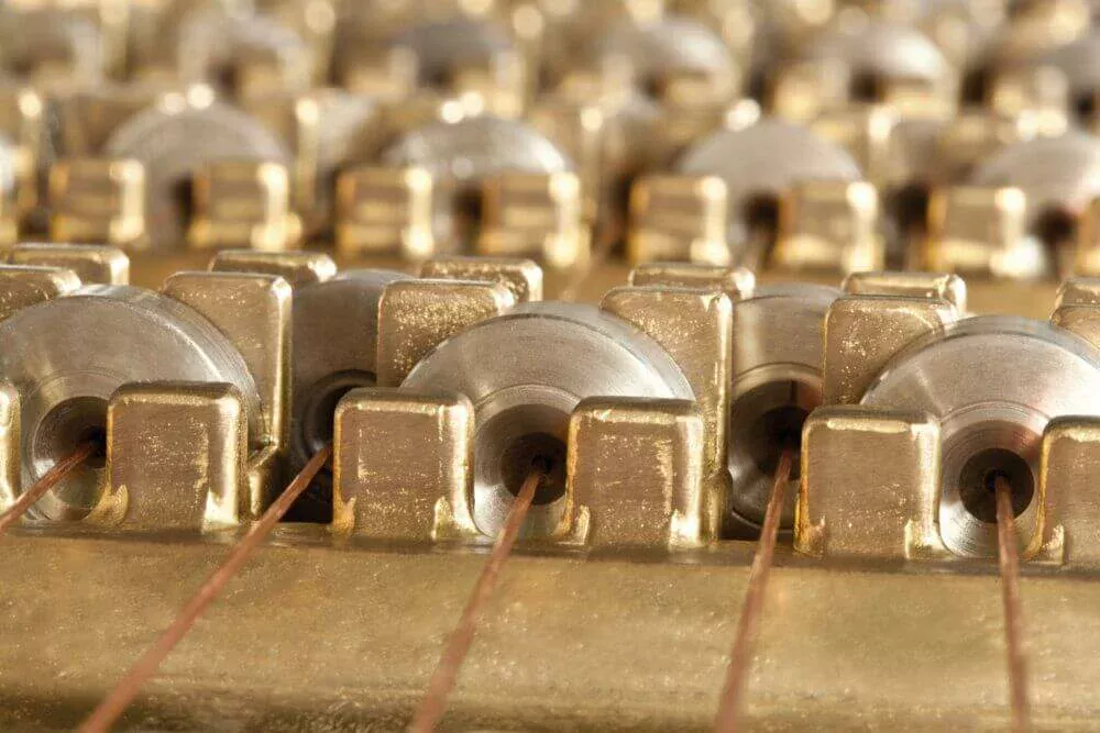 Tirage de fils de cuivre Gros plan