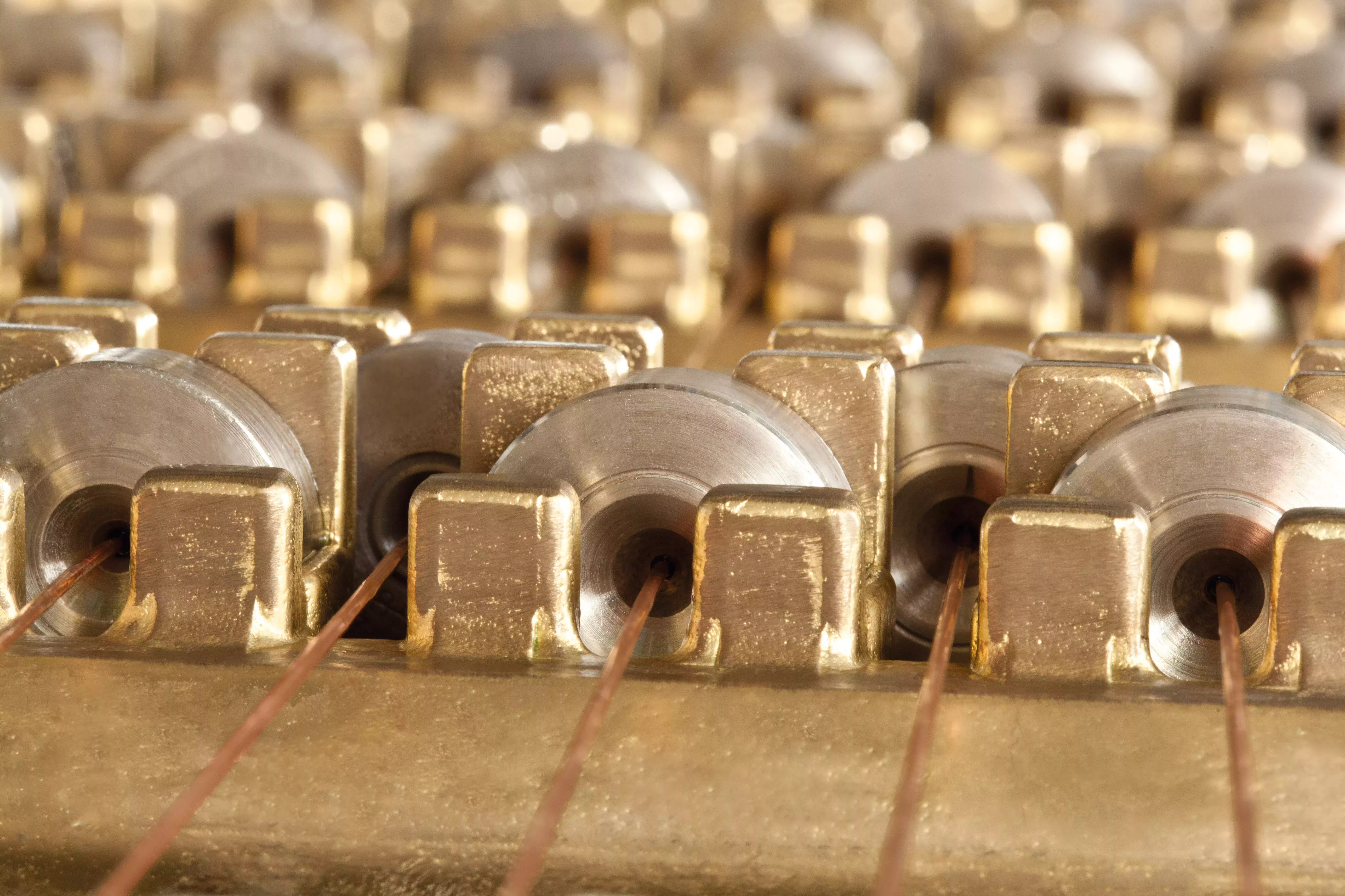 Tirage de fils de cuivre Gros plan