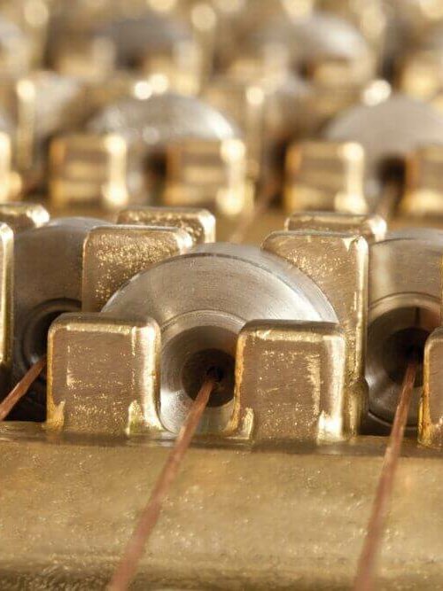 Tirage de fils de cuivre Gros plan