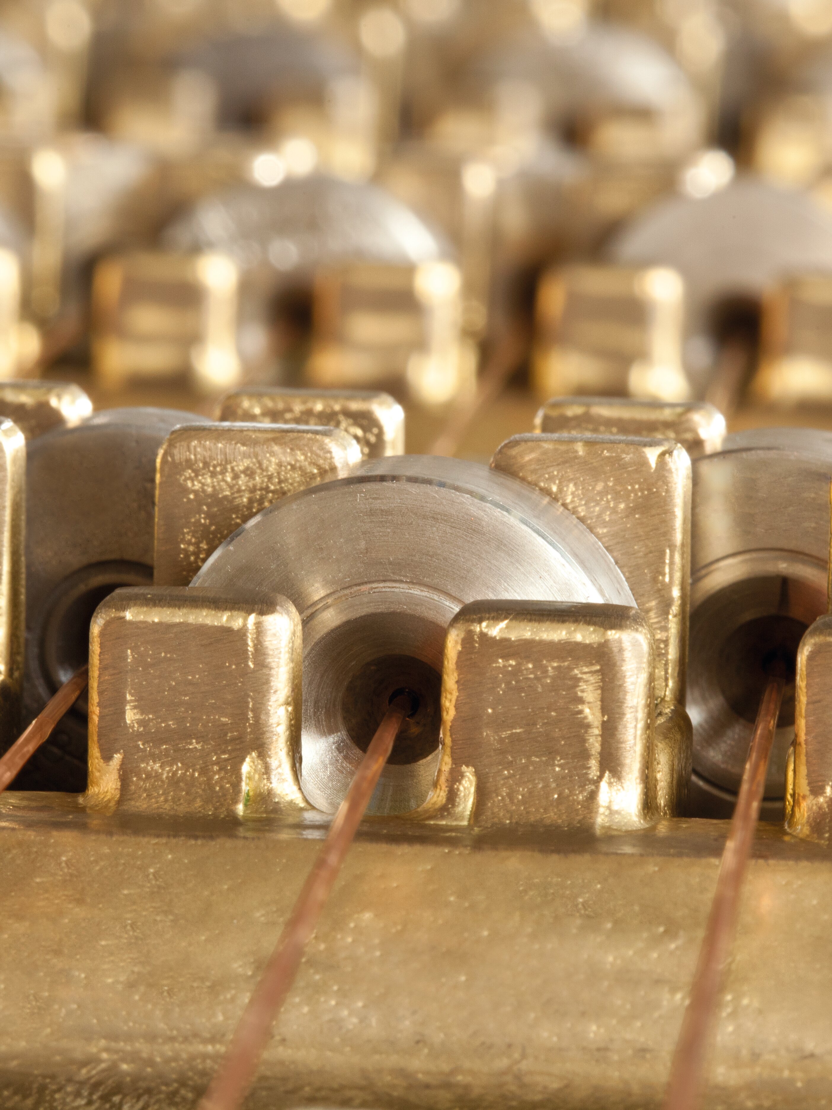 Tirage de fils de cuivre Gros plan