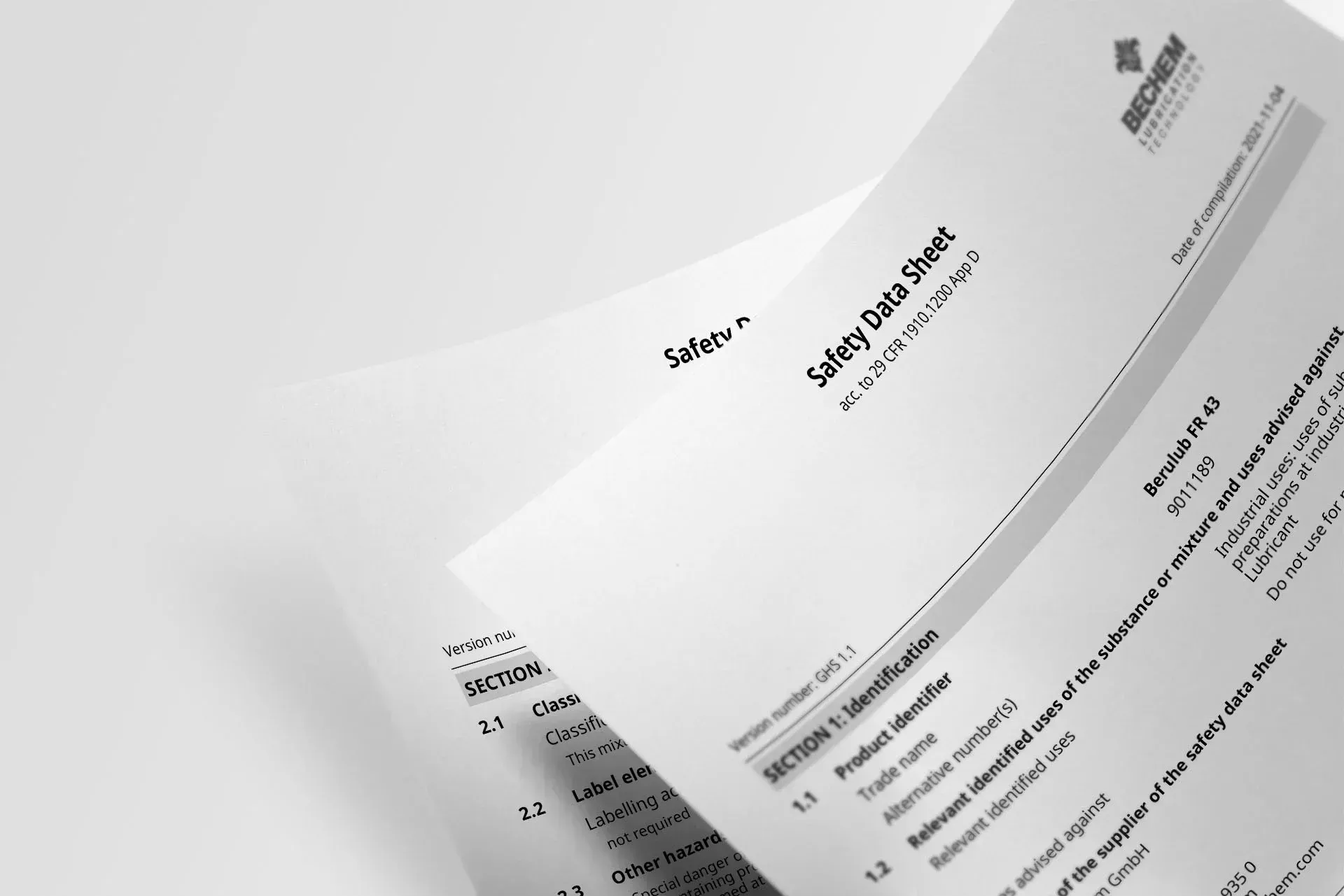 Fiches de données de sécurité